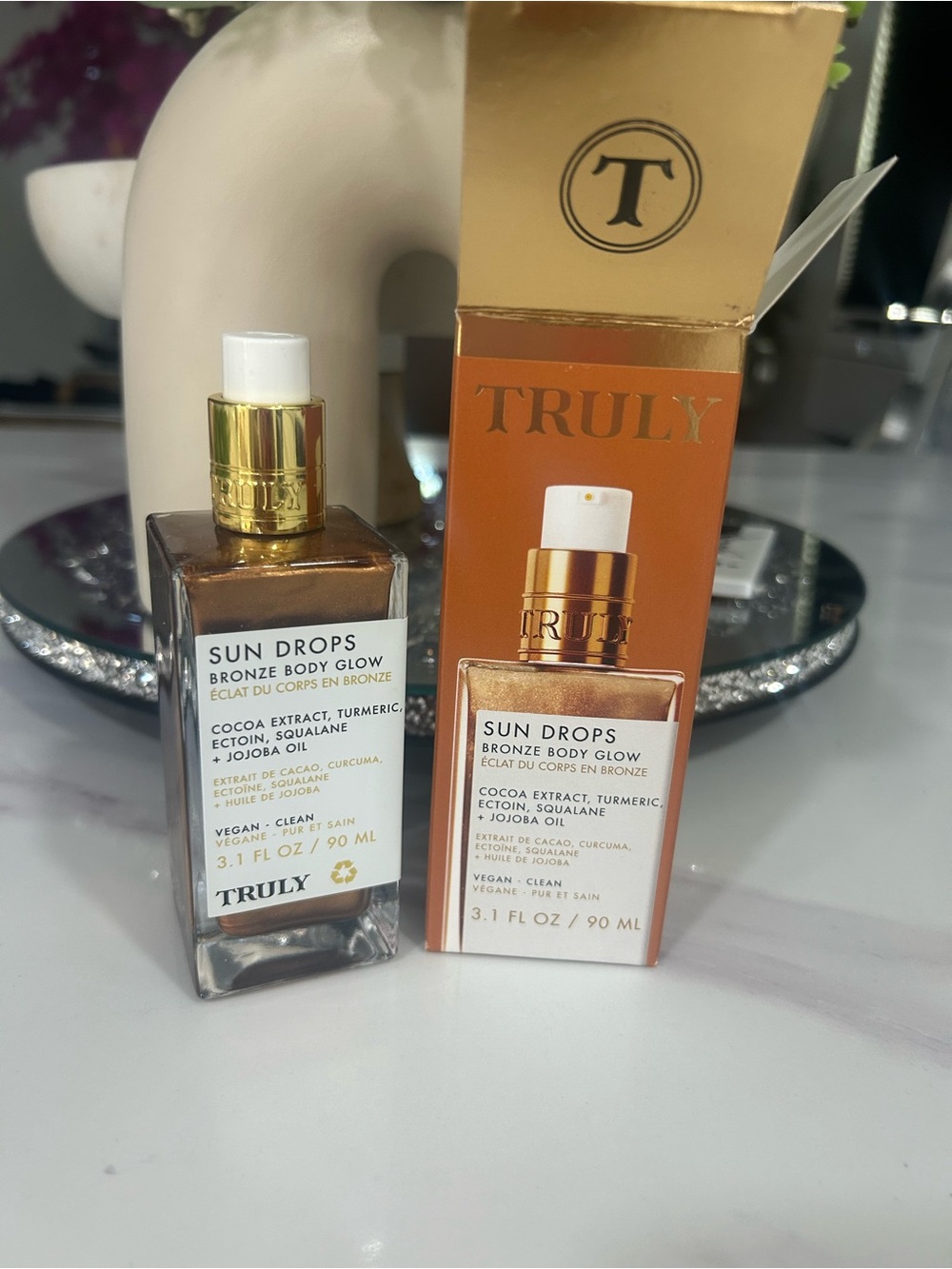 TRULY Sun Drops Bronze Body Glow — Gold & Copper Shimmer